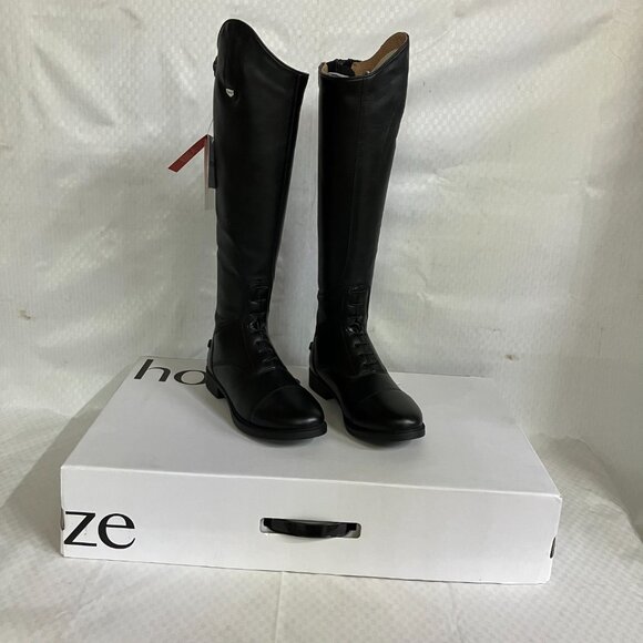 NWT Horze Women's Size 8.5 Black Rover Tall Field Soft Rubber Sole Comfort Boots - Picture 2 of 11
